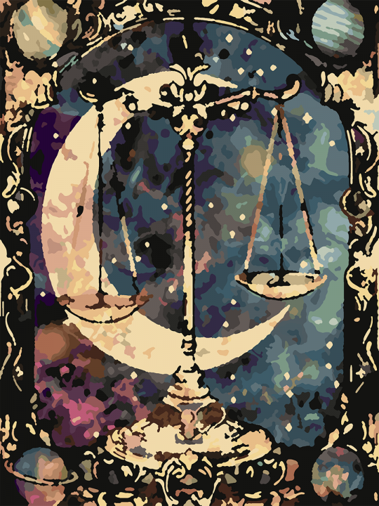 Картина по номерам без подрамника «Весы» 25x20 см