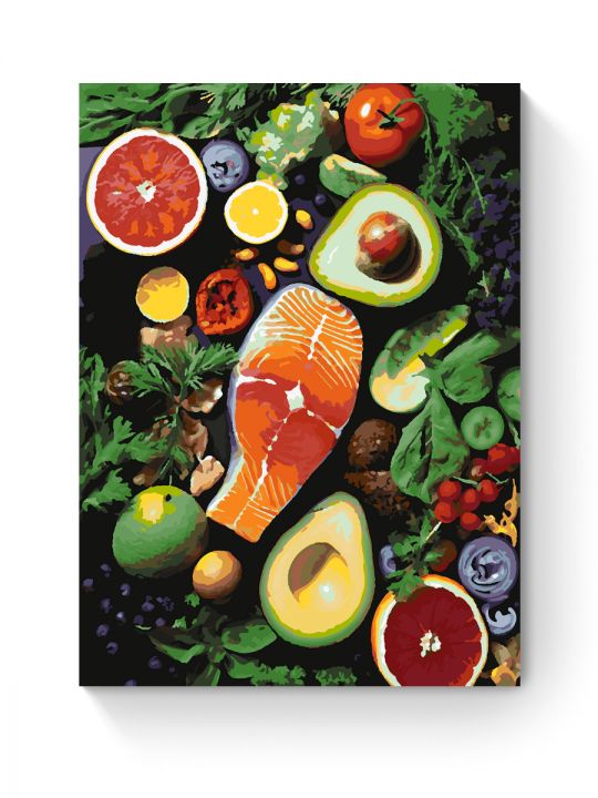 Картина по номерам на подрамнике «Микс вкусов» 70x50 см
