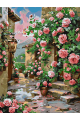 Картина по номерам на подрамнике «Улочка роз» 70x50 см