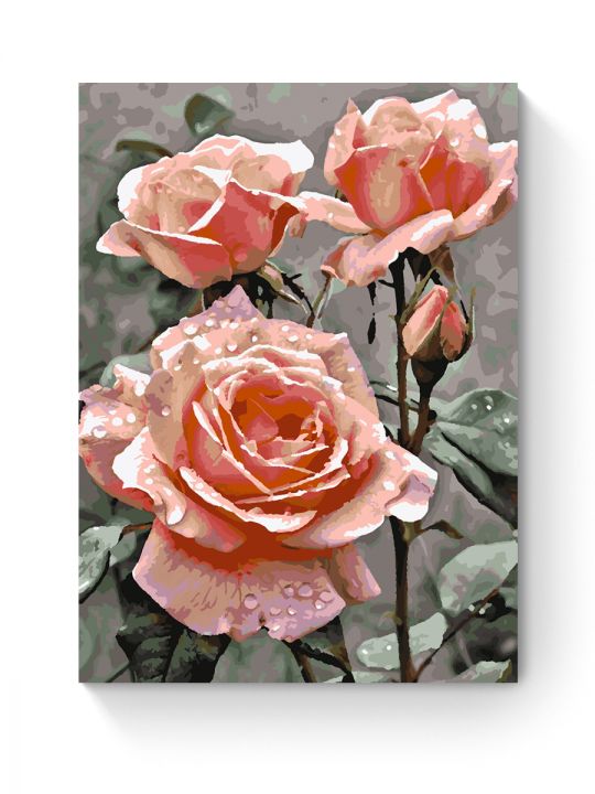 Картина по номерам на подрамнике «Три розы» 70x50 см Картина по номерам на подрамнике «Три розы» 70x50 см