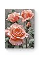 Картина по номерам на подрамнике «Три розы» 70x50 см