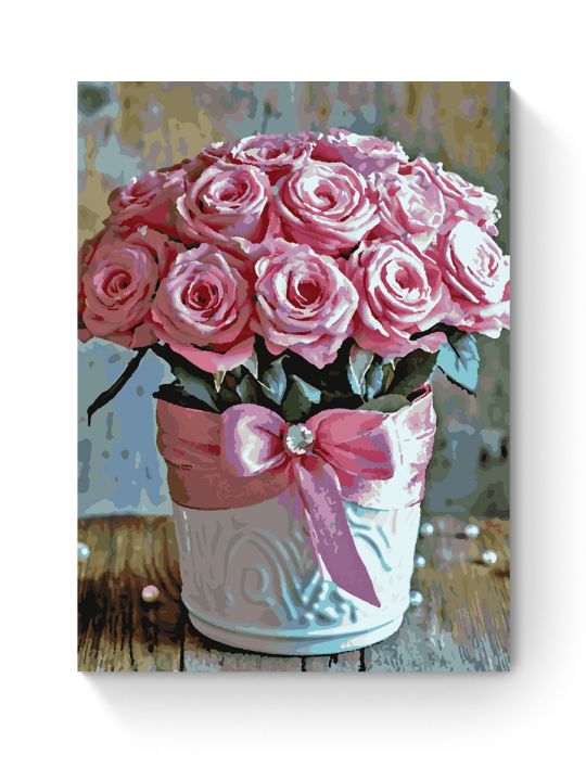 Картина по номерам на подрамнике «Букет роз» 70x50 см Картина по номерам на подрамнике «Букет роз» 70x50 см