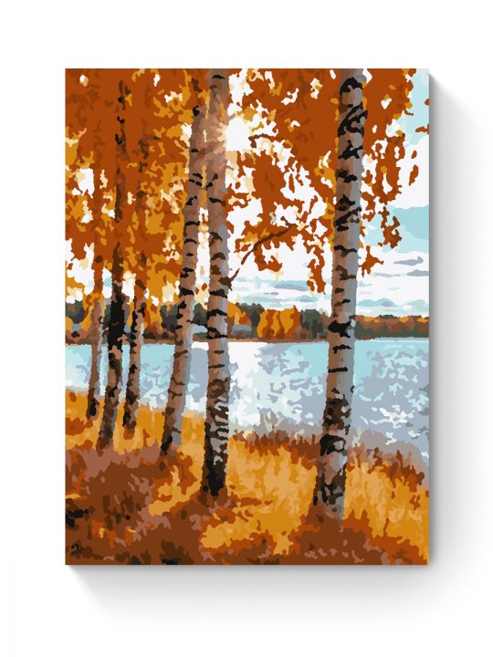 Картина по номерам на подрамнике «Берег озера» 25x20 см