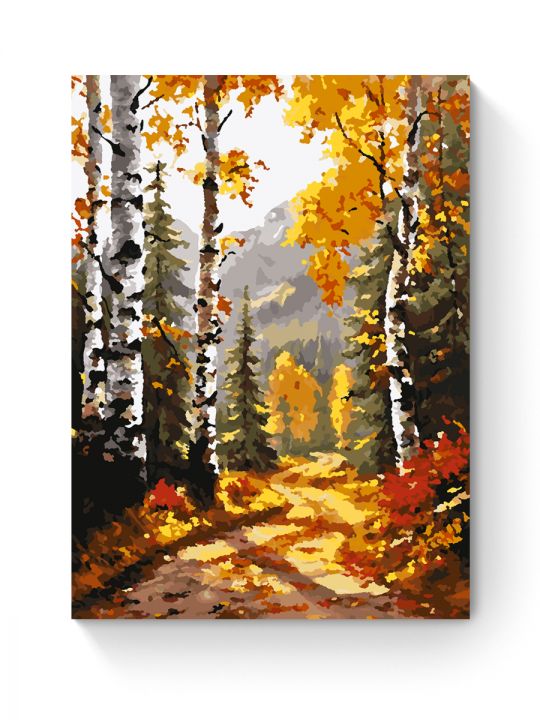 Картина по номерам на подрамнике «Осенний лес» 35x25 см Картина по номерам на подрамнике «Осенний лес» 35x25 см