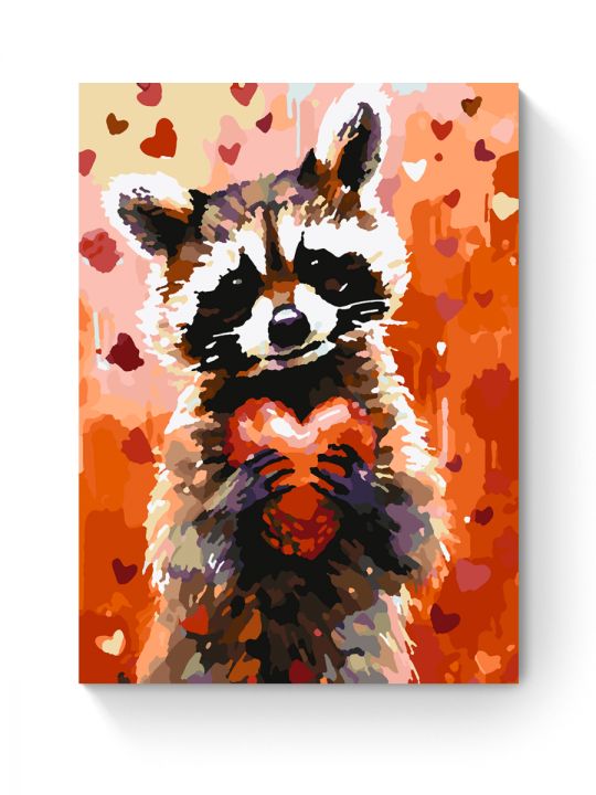 Картина по номерам на подрамнике «Крошка енот» 25x20 см Картина по номерам на подрамнике «Крошка енот» 25x20 см