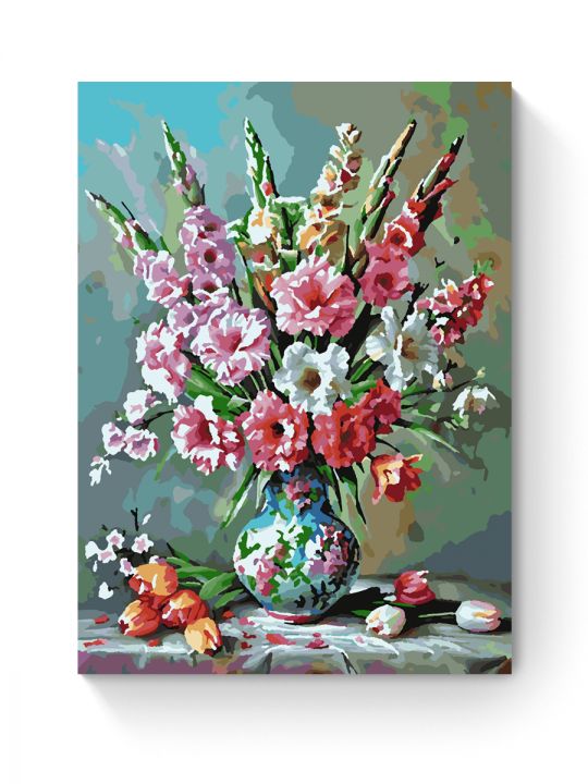 Картина по номерам на подрамнике «Гладиолусы» 35x25 см