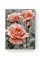 Картина по номерам на подрамнике «Три розы» 35x25 см