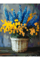 Картина по номерам без подрамника «Мимоза букет» 25x20 см