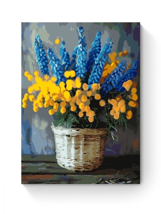 Картина по номерам на подрамнике «Мимоза букет» 25x20 см