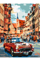 Картина по номерам без подрамника «Ретро авто» 25x20 см