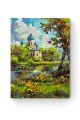 Картина по номерам на подрамнике «Храм у реки» 35x25 см