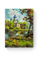 Картина по номерам на подрамнике «Храм у реки» 25x20 см