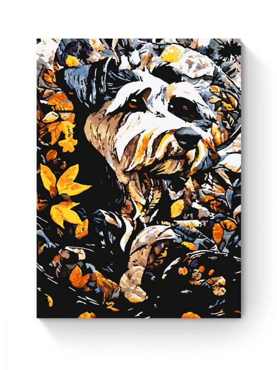 Картина по номерам на подрамнике «Цвергшнауцер» 35x25 см