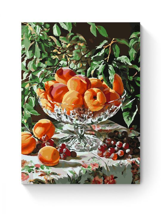 Картина по номерам на подрамнике «Персики» 35x25 см