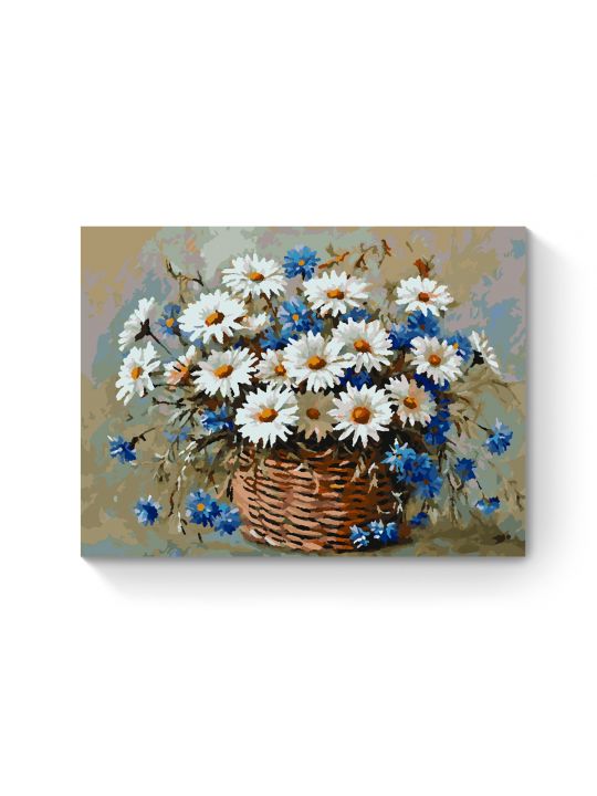 Картина по номерам на подрамнике «Ромашки» 35x25 см