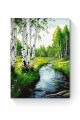 Картина по номерам на подрамнике «Речка в лесу» 70x50 см