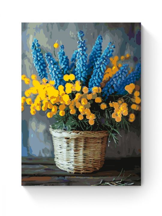 Картина по номерам на подрамнике «Мимоза букет» 70x50 см Картина по номерам на подрамнике «Мимоза букет» 70x50 см