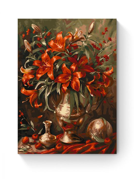 Картина по номерам на подрамнике «Букет лилий» 70x50 см Картина по номерам на подрамнике «Букет лилий» 70x50 см