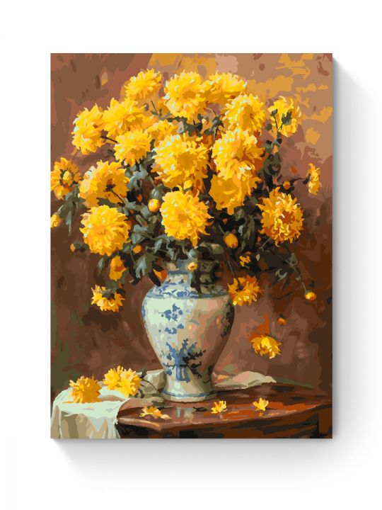 Картина по номерам на подрамнике «Хризантемы» 70x50 см Картина по номерам на подрамнике «Хризантемы» 70x50 см