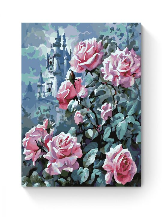 Картина по номерам на подрамнике «Замок роз» 25x20 см Картина по номерам на подрамнике «Замок роз» 25x20 см