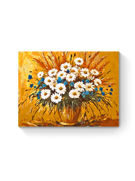 Картина по номерам на подрамнике «Ромашки» 35x25 см Картина по номерам на подрамнике «Ромашки» 35x25 см