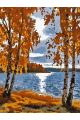 Картина по номерам без подрамника «Берег озера» 25x20 см