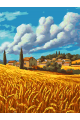 Картина по номерам на подрамнике «Поля Тосканы» 70x50 см