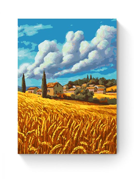 Картина по номерам на подрамнике «Поля Тосканы» 70x50 см Картина по номерам на подрамнике «Поля Тосканы» 70x50 см