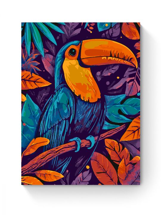 Картина по номерам на подрамнике «Птица Тукан» 70x50 см