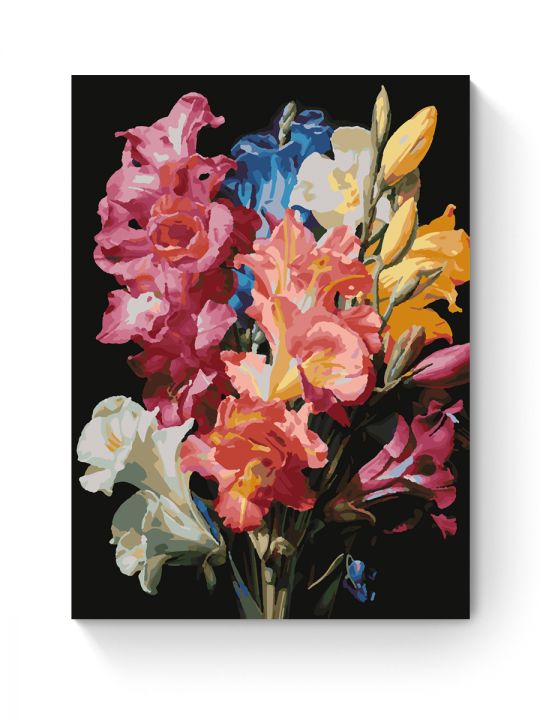 Картина по номерам на подрамнике «Гладиолусы» 35x25 см