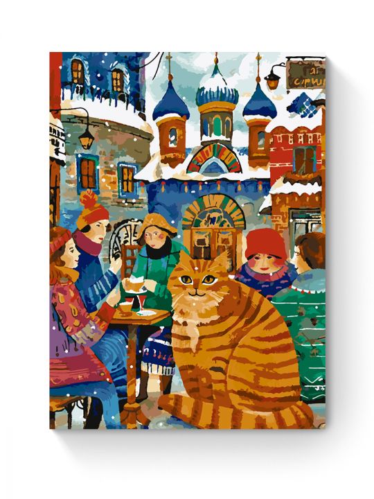 Картина по номерам на подрамнике «Кот Мурлыка» 70x50 см