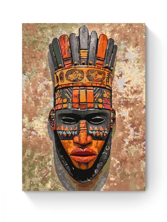 Картина по номерам на подрамнике «Маска Африки» 70x50 см