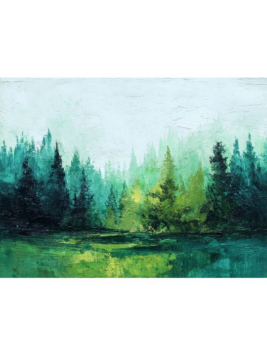 Картина интерьерная «Летний лес» холст 50x40 см