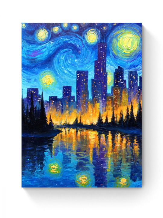 Картина интерьерная на подрамнике «Город Гога» 50x40 см