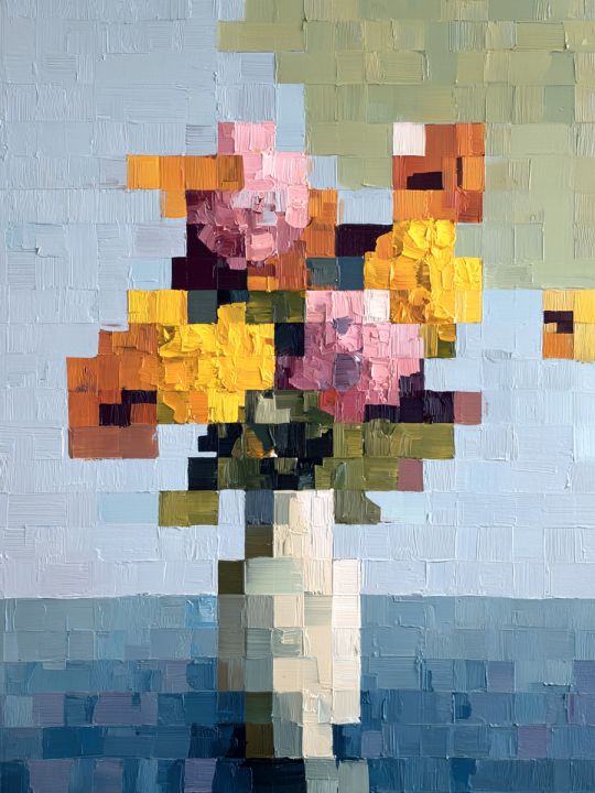 Картина интерьерная «Пиксель арт» холст 18x24 см Картина интерьерная «Пиксель арт» холст 18x24 см