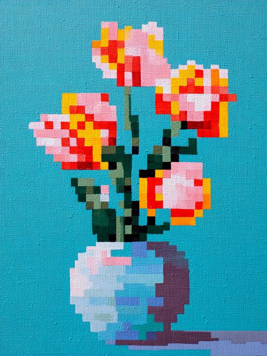 Картина интерьерная «Пиксель арт» холст 50x40 см