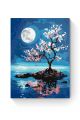 Картина по номерам на подрамнике «Луна и сакура» 25x20 см
