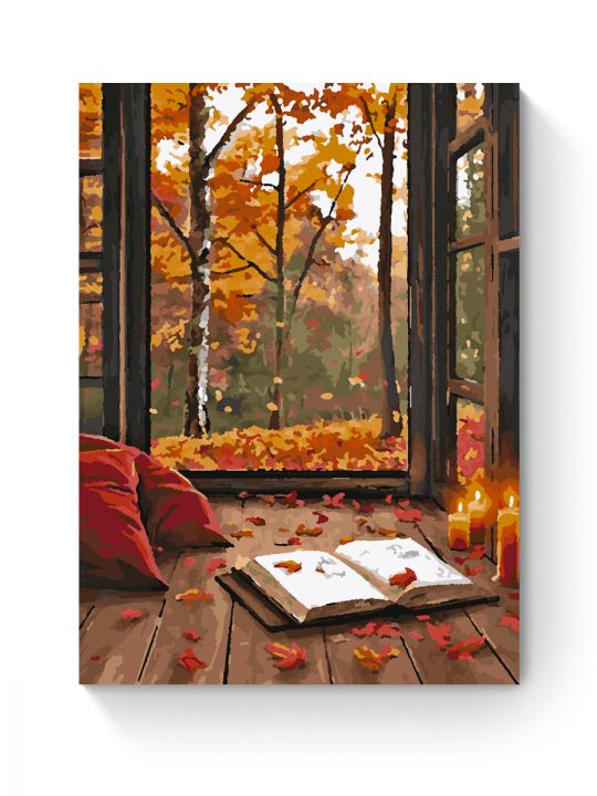 Картина по номерам на подрамнике «Вид на осень» 35x25 см Картина по номерам на подрамнике «Вид на осень» 35x25 см