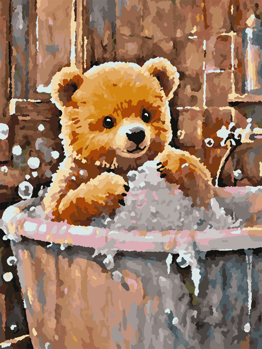 Картина по номерам без подрамника «Мишутка» 25x20 см