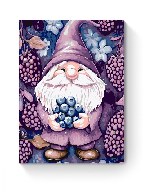 Картина по номерам на подрамнике «Ягодный гном» 25x20 см Картина по номерам на подрамнике «Ягодный гном» 25x20 см