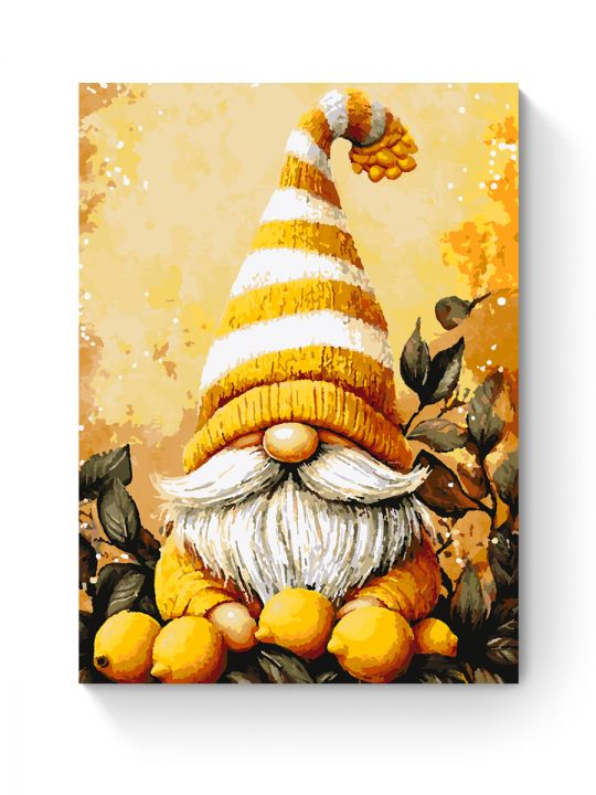 Картина по номерам на подрамнике «Лимонный гном» 70x50 см