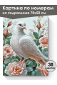 Картина по номерам на подрамнике «Белая голубка» 70x50 см