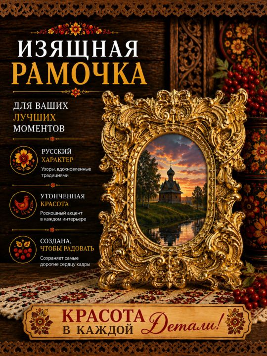 Рамка резная под старину 10 x 15 см
