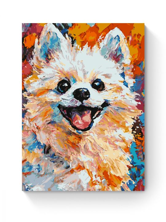 Картина по номерам на подрамнике «Яркий шпиц» 70x50 см
