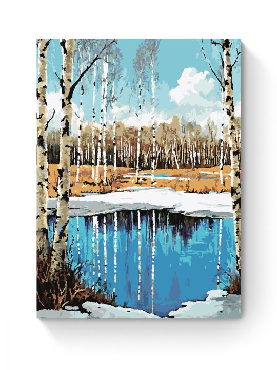 Картина по номерам на подрамнике «Ранняя весна» 70x50 см