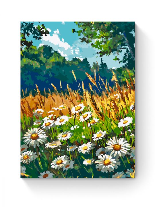 Картина по номерам на подрамнике «Поле ромашек» 70x50 см Картина по номерам на подрамнике «Поле ромашек» 70x50 см