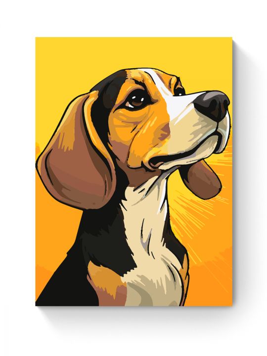 Картина по номерам на подрамнике «Бигль» 35x25 см