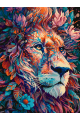 Картина по номерам на подрамнике «Цветочный лев» 70x50 см