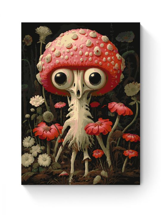 Картина по номерам на подрамнике «Мухоморчик» 70x50 см