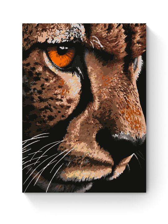 Картина по номерам на подрамнике «Гепард» 70x50 см